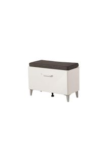 Schuhbank Home Affaire "Como, Schuhschrank, Schuhregal, Schuhtruhe, Breite 75 cm", wei&szlig; (opaque wei&szlig;, opaque wei&szlig;), B:74,5cm H:53cm T:35cm, Holzwerkstoff, Sitzb&auml;nke, Schuhbank, mit Sitzkissen und eine Klappt&uuml;r, in Opaque Wei&szlig;