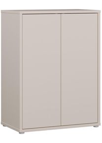 Kommode FORTE "Alice Springs. Kommode, 2 T&uuml;ren, B/H/T 74,5/99,1/41,5 cm", beige (kaschmir beige), B:74,5cm H:99,1cm T:41,5cm, Holzwerkstoff, Sideboards, Kommode, T&uuml;ren grifflos, Push to open