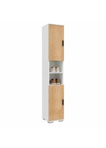 Schuhschrank Vcm "Holz schmaler Schuhschrank Dielenm&ouml;bel Gados M", braun (wei&szlig;, honig, eiche), B:30cm T:33cm, Obermaterial: 100% Holz Wood., Schr&auml;nke, Schuhschrank