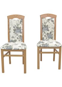 Esszimmerstuhl, beige (creme, grau, eiche, nachbildung, creme, grau), B:45cm H:95cm T:49cm, HOFMANN LIVING AND MORE, St&uuml;hle, Esszimmerstuhl