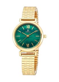 Quarzuhr, gr&uuml;n (gr&uuml;n, goldfarben), Armbanduhren, Damen, Quarzuhr