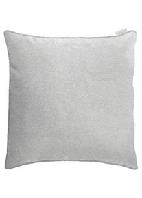 Dekokissen Apelt "Tyrol", grau (hellgrau, unifarben), B:45cm H:10cm L:45cm, Polyester, Dekokissen_Sitzkissen_Kissenh&uuml;llen, Dekokissen, inclusive Soft-Kissenf&uuml;llung 100% PES