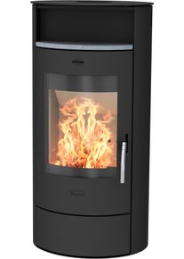 Kaminofen FIREPLACE "&raquo;Piacenza Stahl&laquo;, Exklusiv, Lieferung bis ins Wohnzimmer", schwarz, Kamin&ouml;fen, Kaminofen, mit verriegelbarer Holzlagerfacht&uuml;r