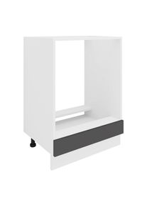 Herdumbauschrank Vcm "Ofenschrank Breite 60 cm Herdschrank K&uuml;che Esilo", schwarz (wei&szlig;, anthrazit), B:60cm T:46cm, Obermaterial: 100% Holz Wood., Schr&auml;nke, Herdumbauschrank