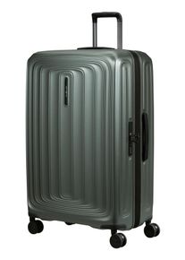 Hartschalen-Trolley Samsonite "2WANDER", Damen, Gr. B/H/T: 53cm x 81cm x 31cm 125 l, grau (matt sage khaki), Polycarbonat, Koffer Hartschalen-Trolley, aus robustem Polycarbonat, mit Adressetikett und Dehnfalte
