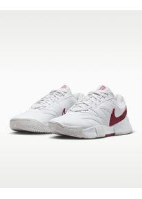 Tennisschuh Nike "W COURT LITE 4", Damen, Gr. 38,5, wei&szlig; (wei&szlig;, pink smoke, vast grau), Synthetik, Textil, Schuhe Tennisschuh, Allcourtschuh