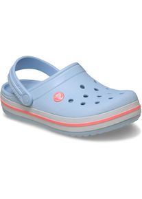 Clog Crocs "Crocband Clog" Gr. 36, blau frost, guava, Schuhe, M&auml;dchen, 36, Croslite&trade;, kontrastfarbene Details, Clog, Sandale, Sommerschuh, Badeschuh mit L&uuml;ftungs&ouml;ffnungen