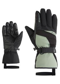 Skihandschuhe Ziener "GALERIUS-Z GTX glove man", Herren, Gr. 10, schwarz (gr&uuml;n mud), Polyester, Handschuhe Skihandschuhe