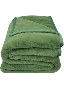 Wohndecke ZOEPPRITZ1828 "The Blanket", gr&uuml;n (kiwi), B:150cm L:200cm, Polyester, Wohndecken, Wohndecke, Extra weiche Decke aus recyceltem Polyester