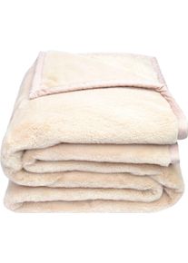 Wohndecke ZOEPPRITZ1828 "The Blanket", beige (sand), B:150cm L:200cm, Polyester, Wohndecken, Wohndecke, Extra weiche Decke aus recyceltem Polyester