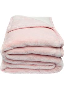 Wohndecke ZOEPPRITZ1828 "The Blanket", rosa (rose), B:150cm L:200cm, Polyester, Wohndecken, Wohndecke, Extra weiche Decke aus recyceltem Polyester
