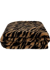 Wohndecke ZOEPPRITZ1828 "Reborn Tiger", caramel, B:140cm L:190cm, Polyester, Wohndecken, Wohndecke, luxeri&ouml;se Kunstfelldecke in Tiger Optik