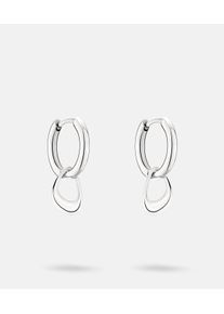 Paar Creolen Liebeskind Berlin "Schmuck Geschenk Edelstahl Ohrringe The Organic", silber (silberfarben), Ohrringe, Damen, Edelstahl, Paar Creolen, Einh&auml;nger abnehmbar