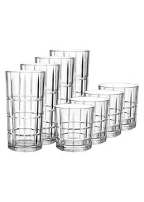 Gl&auml;ser-Set Leonardo "Bargl&auml;ser Soiritii Nova 8er Set transparent", bunt (transparent), B:2cm H:2cm, Glas, Trinkgef&auml;&szlig;e, Gl&auml;ser-Set, Sp&uuml;lmaschinengeeignet