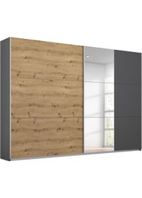 Schwebet&uuml;renschrank Rauch "Kleiderschrank Schrank Garderobe AURELIO", grau (graumetallic, eiche artisan), B:261cm H:210cm T:59cm, Holzwerkstoff, Schr&auml;nke, Schwebet&uuml;renschrank, zeitloses Design, viele Farben, Breiten 175/218/261 cm MADE IN GERMANY