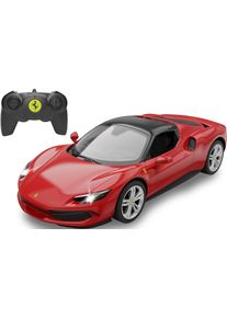 RC-Auto Jamara "Deluxe Cars, Ferrari 296 GTS 1:16, rot - 2,4 GHz", rot, Fernlenkfahrzeuge, KinderB:14,4cm H:7,3cm T:28,5cm, RC-Auto, mit LED-Lichtern, B:14,4cm H:7,3cm T:28,5cm