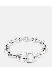 Armband Liebeskind Berlin "Schmuck Geschenk Edelstahl Armkette The D-Link Statement", silber (silberfarben), Armb&auml;nder, Damen, 22cm, Edelstahl, Armband