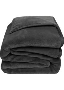 Wohndecke ZOEPPRITZ1828 "The Blanket", grau (anthrazit melange), B:150cm L:200cm, Polyester, Wohndecken, Wohndecke, Extra weiche Decke aus recyceltem Polyester