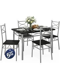 Casaria Eettafelset Paul 5-delig Zwart