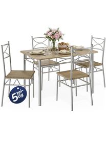 Casaria Eettafelset Paul 5-delig Eikenhout