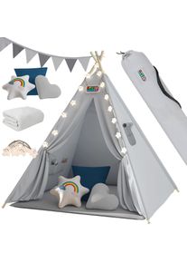 Spielwerk Tipi Spielzelt Grau 160x130x130cm