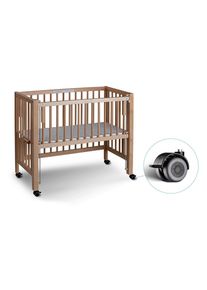 tiSsi Beistellbett, Buchefarben, Holz, Buche, massiv, 94x46x42 cm, h&ouml;henverstellbar, sehr stabil, Babym&ouml;bel & Kinderm&ouml;bel, Babyzimmer, Babybetten, Beistellbetten