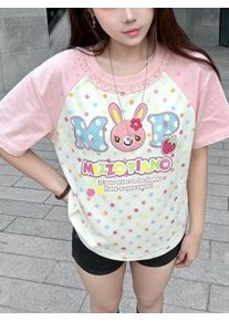 2026 Kawaii Clothing for Women Girls Y2K Crop Top Japanese Cute Printed T-Shirts Mini Skirts Outwear Casual Holiday Outfits