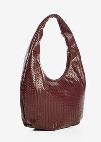 Handtasche in Weboptik, rot, Gr&ouml;&szlig;e 26x36 cm, bonprix
