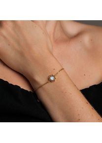Holzkern Composition Bracelet Women Gold and Blue Nacre