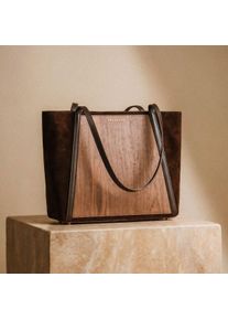 Holzkern Handbag Uniqase Ascending (Walnut/Gold) Shoulder Bag