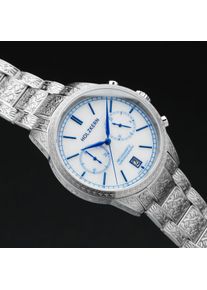 Holzkern; Wood Watch Insignia (marble/silver), Men, Natural wood