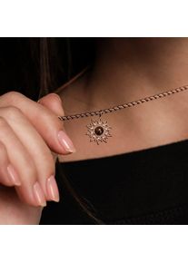 Holzkern Suncatcher necklace Women Rose Gold and Walnut