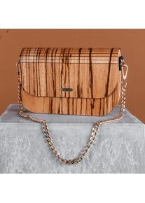 Holzkern Handbag Uniqase Ivay VEGAN Zebrawood Shoulder Bag