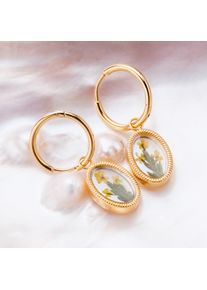Holzkern Wildflower earrings Women Gold and Flower