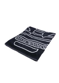 Emporio Armani EA7 Grote geweven strandhanddoek met logo (Marine)