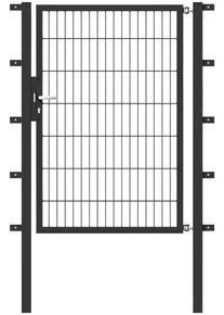 Zauneinzelt&uuml;r Alberts "Flexo", grau (anthrazit), B:100cm H:140cm, Stahl, Tore, Zauneinzelt&uuml;r, in verschiedenen Abmessungen