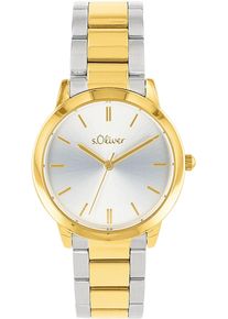 Quarzuhr s.Oliver, silber (goldfarben, silberfarben), Armbanduhren, Damen, Quarzuhr, Armbanduhr, Damenuhr, Mineralglas, analog