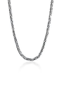 Silberkette Kuzzoi "Halskette Herren Glieder K&ouml;nigskette Oxidiert 925 Silber" Gr. 60, silber, Halsketten, Herren, 60, ohne Stein, Silber 925 (Sterlingsilber), Silberkette