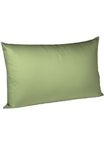 Kissenbezug Fleuresse "Colours Mako Satin, 100% Baumwolle, mit Rei&szlig;verschluss", gr&uuml;n (jade), B:40cm L:60cm, Mako-Satin, Mako-Satin, Kissenbez&uuml;ge, Kissenbezug, Mako Satin, gl&auml;nzend, glatt, Premium Qualit&auml;t