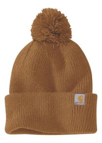 Baskenm&uuml;tze Carhartt "Knit Pom", Damen, braun, Obermaterial: 100% Polyacryl PAN., M&uuml;tzen Baskenm&uuml;tze