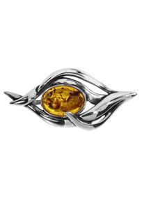 Brosche OSTSEE-SCHMUCK "- Mine - Silber 925/000 - Bernstein" Gr. 45, silber (silber 925, silberfarben, wei&szlig;), Broschen, Damen, Blacklist, Silber 925 (Sterlingsilber), Brosche