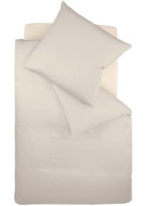 Bettw&auml;sche Fleuresse "Colours in 135x200, 155x220 oder 200x200 cm", beige (porzellan), B/L: 155cm x 200cm, 1 Stk., 1 Stk., Mako-Satin, B/L: 80cm x 80cm, 2 Stk., Mako-Satin, Obermaterial: 100% Baumwolle, Bettw&auml;sche, Bettw&auml;sche, Bettw&auml;sche aus 100% Baumwolle, uni, mit Rei&szlig;verschluss