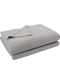Wohndecke ZOEPPRITZ1828 "Soft-Fleece", light grau melange, B:110cm L:160cm, Polyester, Viskose, Wohndecken, Wohndecke, Fleecedecke mit unverwechselbarem Cashmere Handfeel