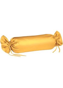 Nackenrollenbezug Fleuresse "Colours", gelb (sonne), B:15cm L:40cm, Mako-Satin, Obermaterial: 100% Baumwolle, Kissenbez&uuml;ge, Nackenrollenbezug, Mako Satin, gl&auml;nzend, glatt, Premium Qualit&auml;t