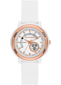 Chronograph Skechers "SALERNO", wei&szlig;, Armbanduhren, Damen, Chronograph, Quarzuhr, Armbanduhr, Damenuhr, Silikonarmband, analog, digital