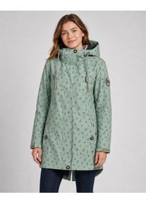 Funktionsjacke ANKERGLUT "Friesennerz Ankerglutschein II Regenmantel, Longjacket", Damen, Gr. 46 (L), grau, 100% Polyester, Windstopperb&uuml;ndchen mit Daumenl&ouml;chern,mit Schneefang,mit verstellbarem Klettverschluss, Jacken Funktionsjacke, auch in Gro&szlig;en Gr&ouml;&szlig;en erh&auml;ltlich