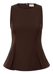 Blusentop Kaffe "Bluse &auml;rmellos KAlima", Damen, Gr. 42, coffee bean, Obermaterial: 95% Polyester Pol. recyc.. 5% Elasthan EL., Blusen Blusentop