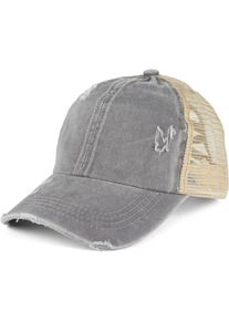 styleBREAKER "Ponytail Baseball Cap Used Look mit Mesh Einsatz" 1 Stk.