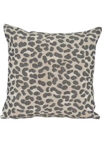 HOCK Dekokissen H.O.C.K. "Alia", schwarz, beige, gemustert, B:50cm H:10cm L:50cm, Obermaterial: 84% Baumwolle, 16% Polyester. F&uuml;llung: 100% Polyester, Dekokissen_Sitzkissen_Kissenh&uuml;llen, Dekokissen, Sofakissen inkl. F&uuml;llung, 50x50cm, Dekokissen, Leo-Muster