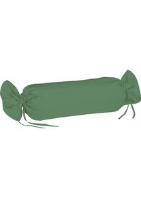 Nackenrollenbezug Fleuresse "Colours", gr&uuml;n (jagdgr&uuml;n), B:15cm L:40cm, Mako-Satin, Obermaterial: 100% Baumwolle, Kissenbez&uuml;ge, Nackenrollenbezug, Mako Satin, gl&auml;nzend, glatt, Premium Qualit&auml;t